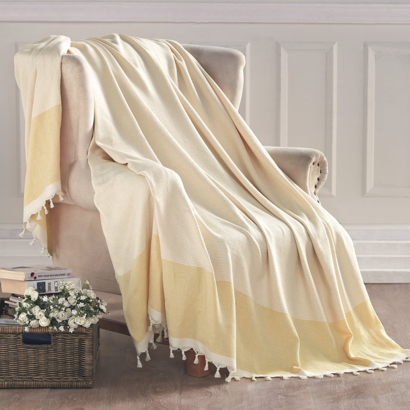 Aldo Turkish Cotton Throw Blanket & Reviews Birch Lane